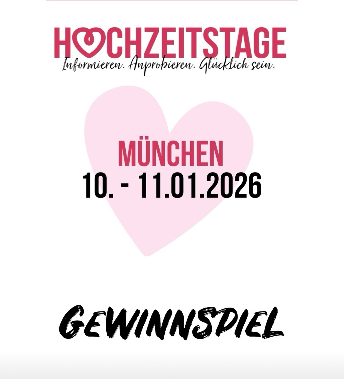 ✨ GEWINNSPIEL ✨
Wir verlosen 2x 2 Eintrittskarten für die Hochzeitsmesse💍🎉 in MünchenDu planst deine Hochzeit oder liebst einfach Hochzeitsinspiration?
Dann komm mit uns auf die Hochzeitsmesse im Januar – inklusive kostenlosem Eintritt! 🤍So machst du mit:
1️⃣ Folge uns @smile_pics_and_phones
2️⃣ Folge @we_love_hochzeitstage
3️⃣ Like diesen Beitrag ❤️
4️⃣ Kommentiere, wen du mitnehmen würdest 👯‍♀️✨ Extra-Chance:
📲 Teile diesen Beitrag in deiner Story & markiere uns – das gibt dir eine doppelte Gewinnchance!📅 Teilnahmeschluss: 06.01.26, ausgelost wird per Zufall am 07.01.26
🎟️ Verlost werden 2x 2 Freitickets
📍 Hochzeitstage MünchenViel Glück 🍀
Wir drücken euch die Daumen & freuen uns, euch vielleicht bald an unserem Stand zu sehen – inklusive Fotobox mit neuer KI-Funktion 📸✨Weitere rechtliche Informationen:
Teilnahmeberechtigt sind Personen die Ihren Wohnsitz in Deutschland haben. Unter 18 Jahren braucht man bei Gewinn die Einverständnisserklärung der Eltern.
Keine Barauszahlung. Der Rechtsweg ist ausgeschlossen. Instagram steht in keinem Zusammenhang mit diesem Gewinnspiel.
Die Daten der Gewinner werden ausschließlich für dieses Spiel genutzt und nicht gespeichert oder an Dritte weitergegeben.#gewinnspiel #verlosung #freitickets #gratis #hochzeitsmesse #fotoboxmieten #fotobox #audioguestbook #audiogästebuch #hochzeitstrends #event #fotoboxhochzeit #hochzeit #wedding #camperphotobooth #photoboothevent #videobooth #bohowedding #hochzeit #hochzeitsplanung #photobooth #boholifestyle #hochzeitstipps #hochzeitsfotos #hochzeit2026#weddinginspiration #bridetobe #mrandmrs